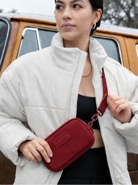 Dagne Dover Wine Red Crossbody Card & Key Pouch